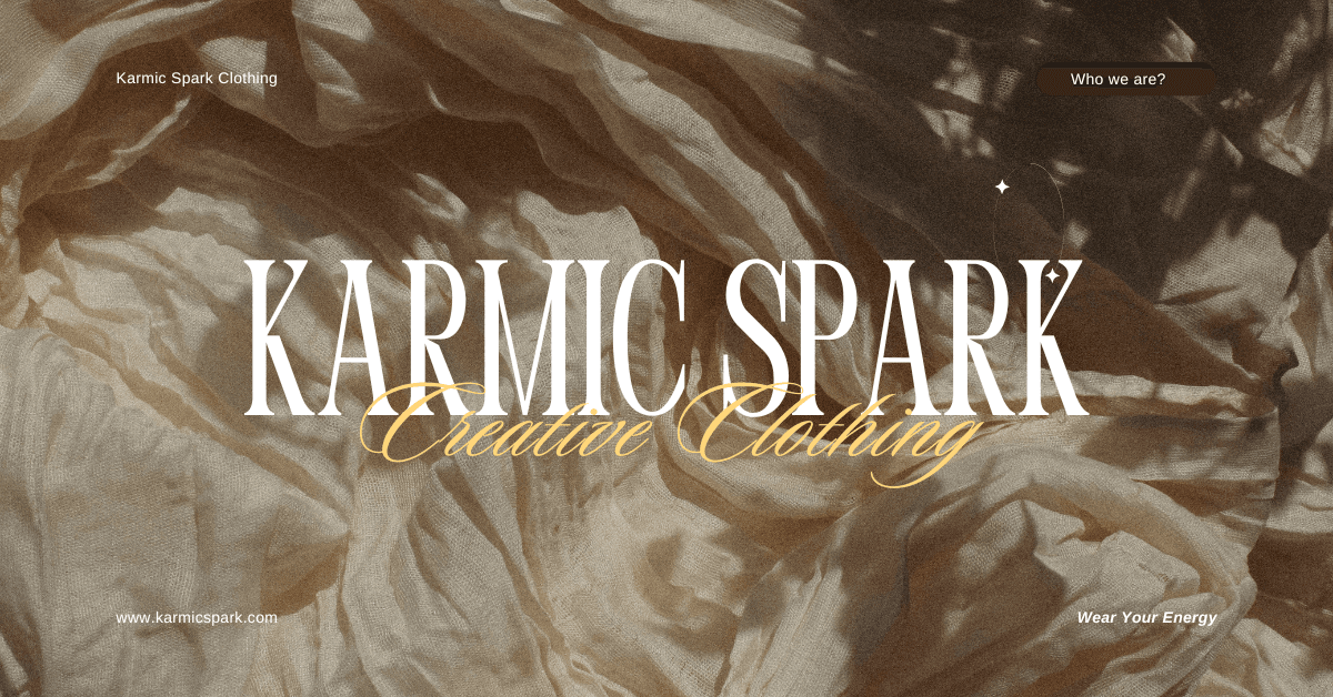 Karmic Spark branded header image displaying the title “Karmic Spark, Redefined” to clarify the brand as a clothing label inspired by creative energy, not spiritual guidance.
